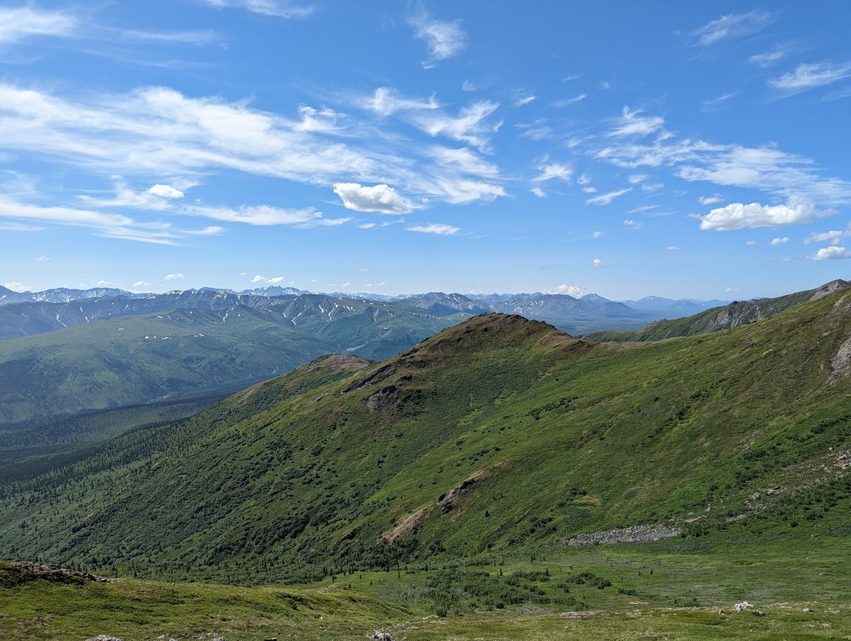 Panoramic Alaska mountain vista